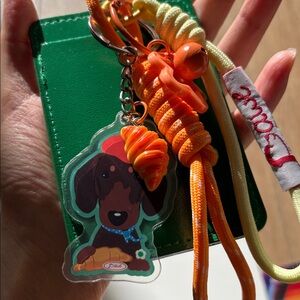 🥐🧡Handmade Dachshund Cardholder and Keychain